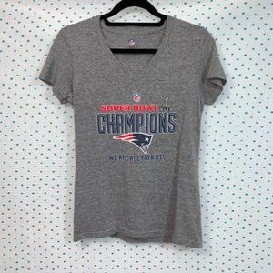 New England Patriots Gray Women's Super Bowl Champions XLIX Short Sleeve T-Shirt